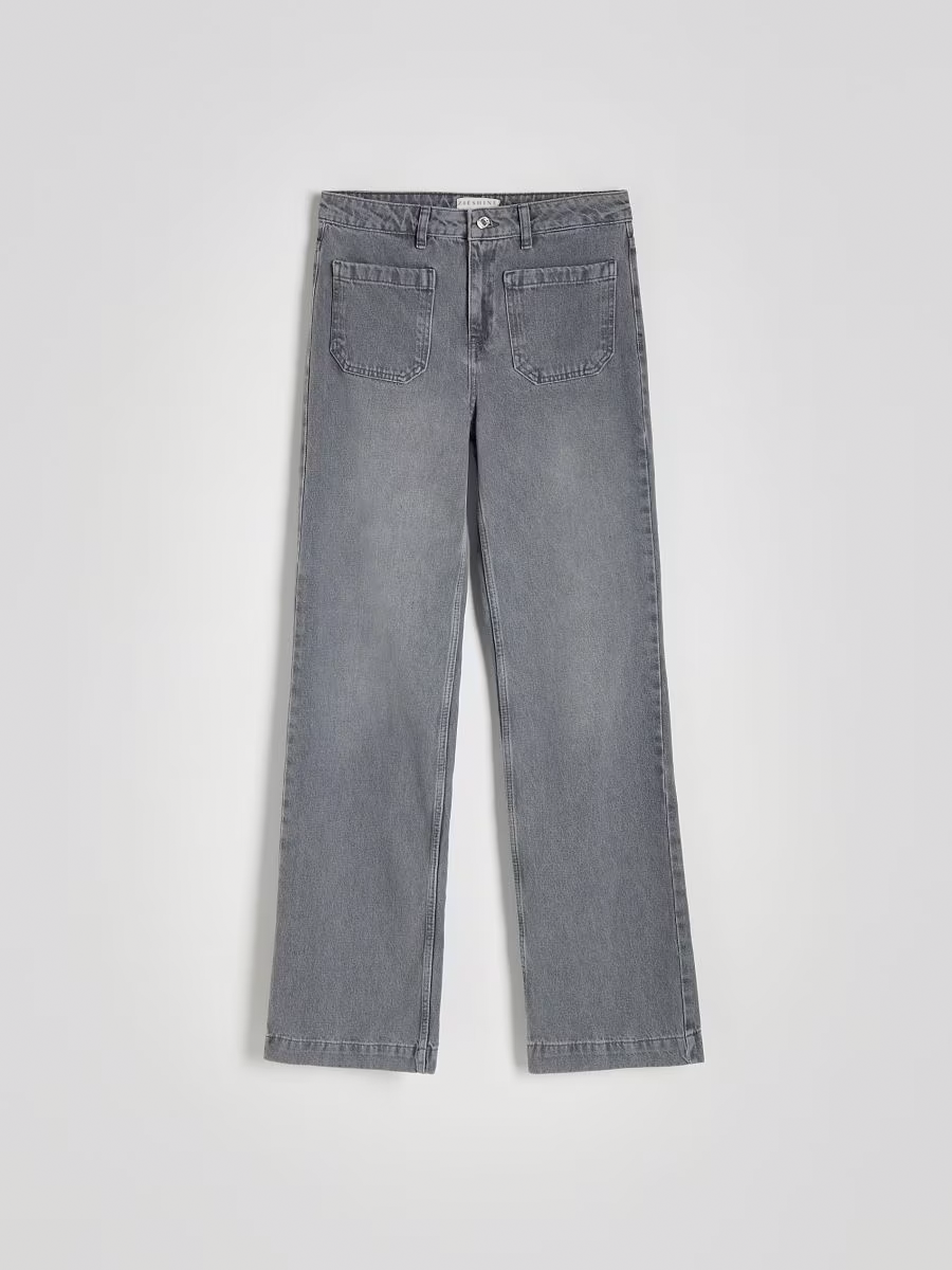 Dark Grey Cotton Women Denim Jeans