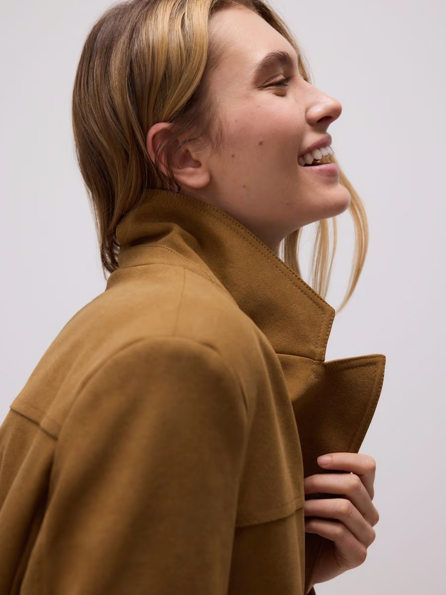 Single Breasted Suede Blazer