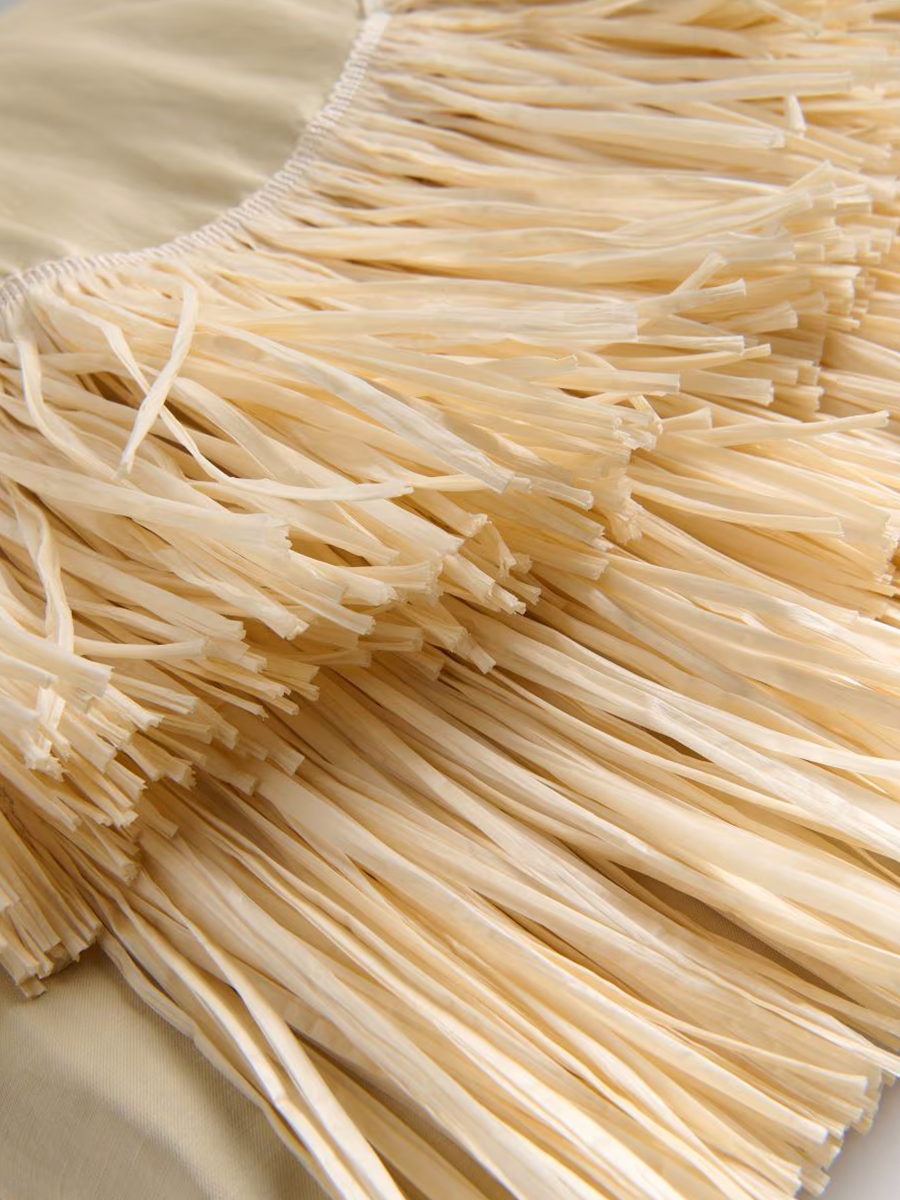 Strapless Tube Top Tassel Women Dress