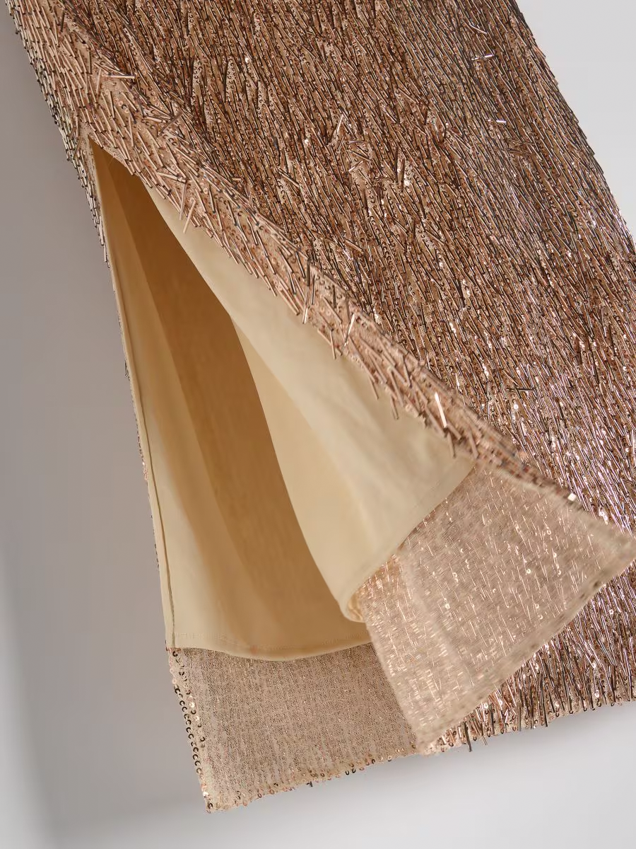 Halter Back Sequin Top and Skirt Set