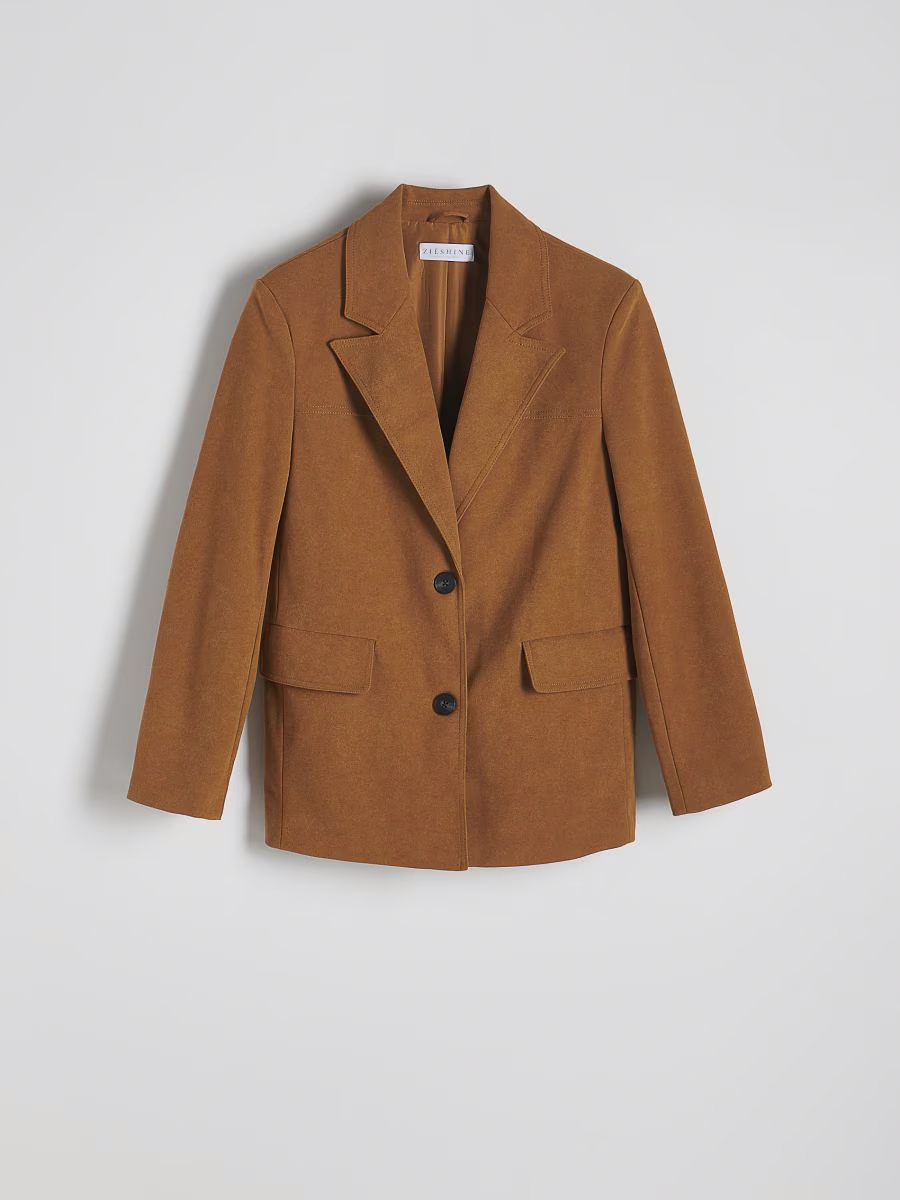 Single Breasted Suede Blazer