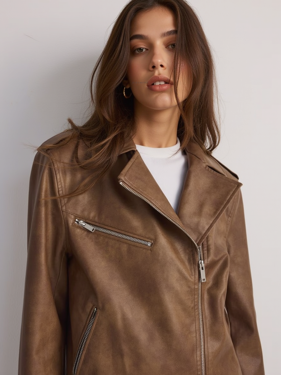 Premium Vintage Drawstring Oversized Biker Style Jacket