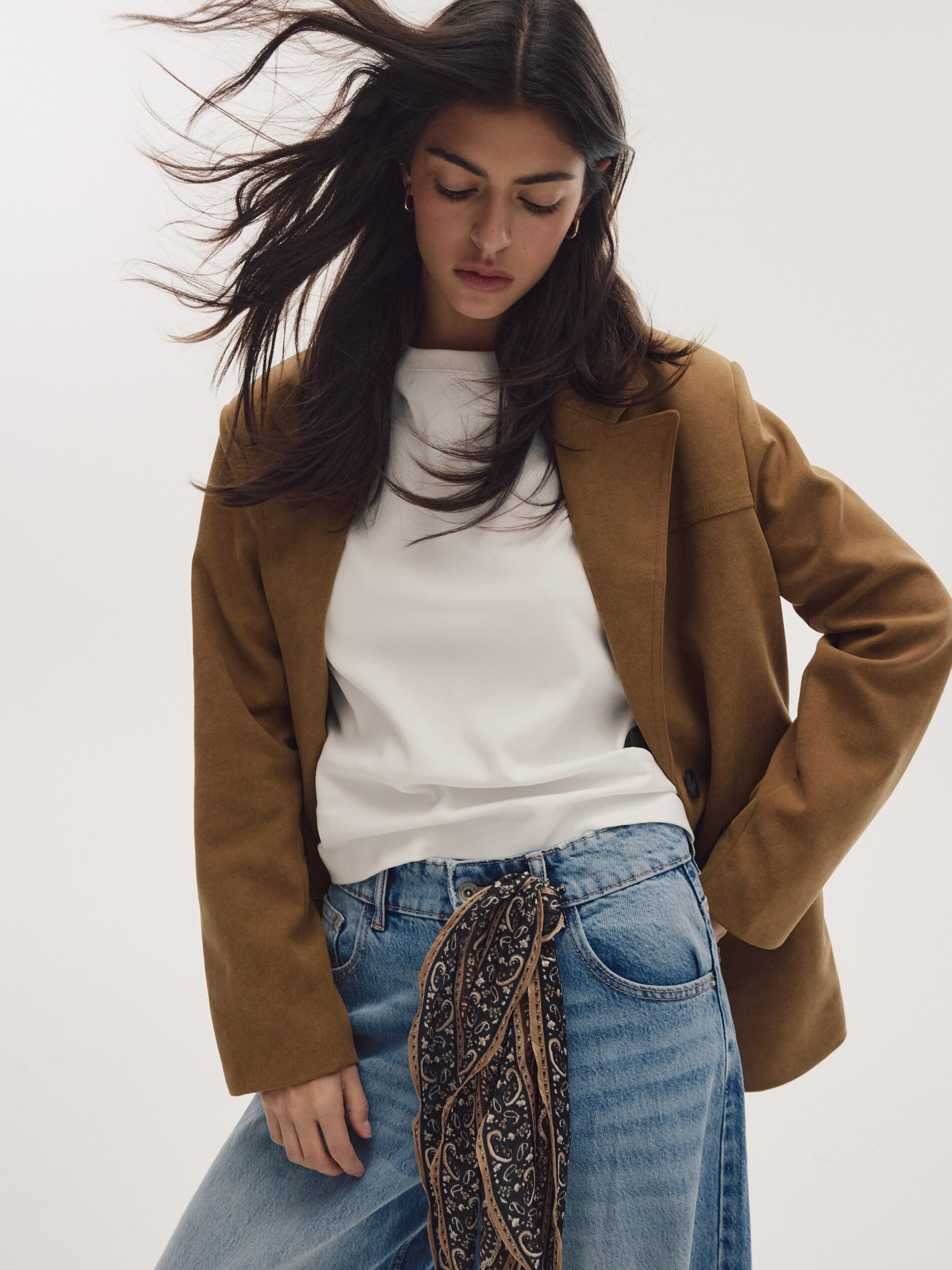 Single Breasted Suede Blazer