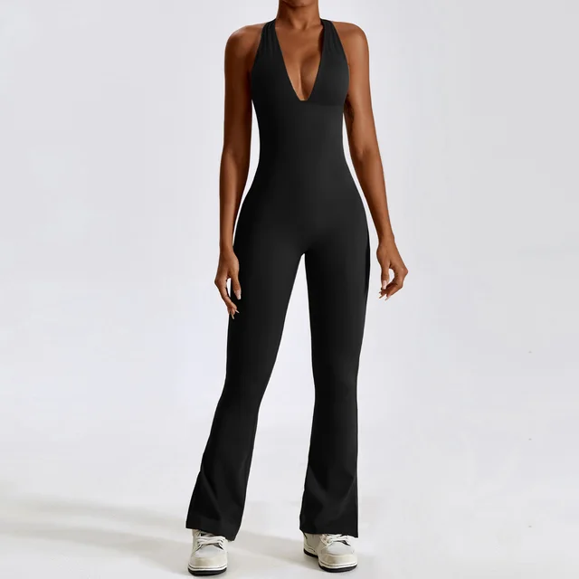 One-Piece Yoga Suit Belly Tightening Fitness Stretch Bodysuit Gym Push Up Sportswear Set