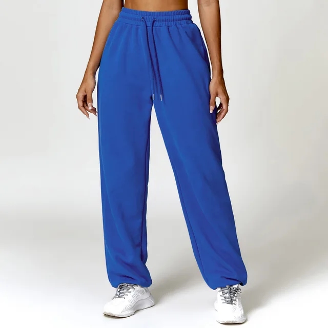 High Waist Sports Tracksuit Outfits Ankle Sweatpants Fitness Joggers Straight Leg Casual Corset Pants-Zieline