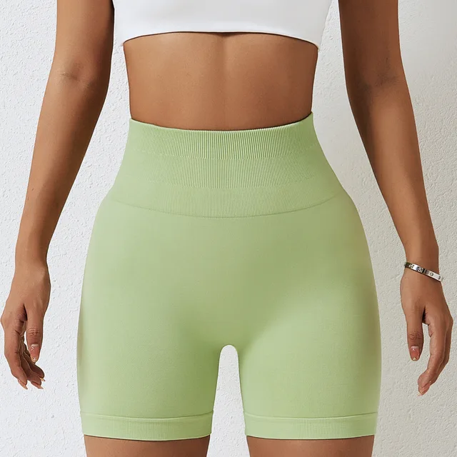 Running High Waist Abdominal Pull-In Buttock Lifting Sports Shorts 