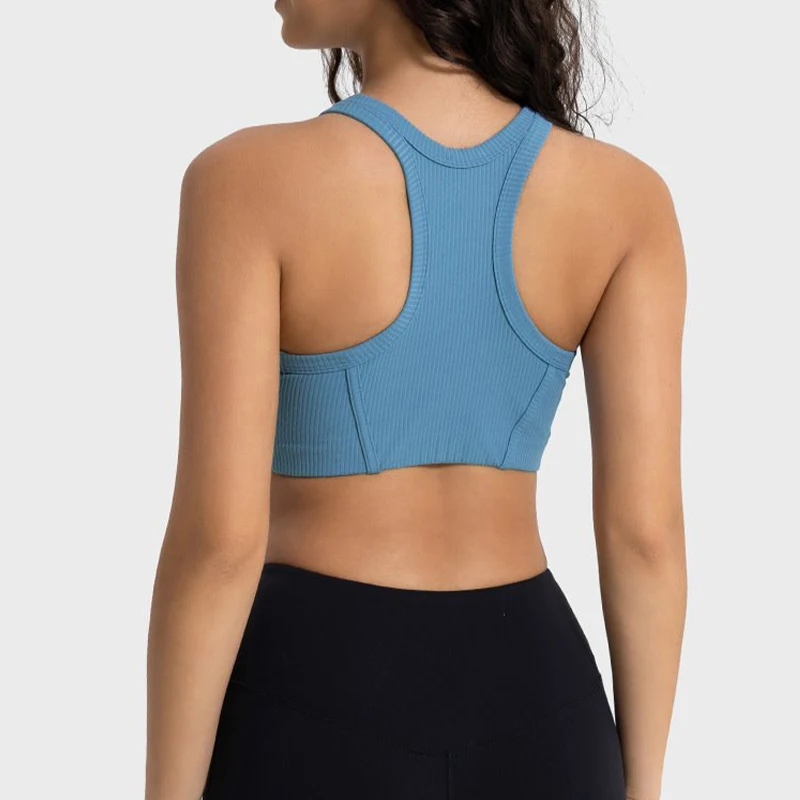  Women's Workout Crop Top Female Shockproof Brassiere Women Push Up Yoga Bra-Zieline