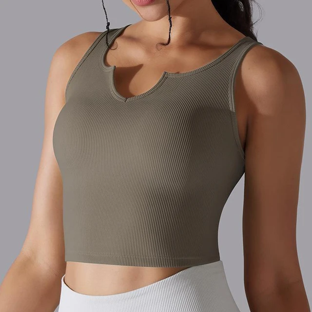 Sexy Breathable Vest Gym Push Up Fitness Runing Shockproof Top 