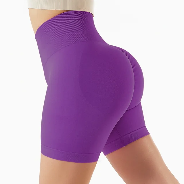 Running High Waist Abdominal Pull-In Buttock Lifting Sports Shorts 