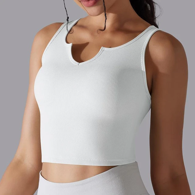 Sexy Breathable Vest Gym Push Up Fitness Runing Shockproof Top 