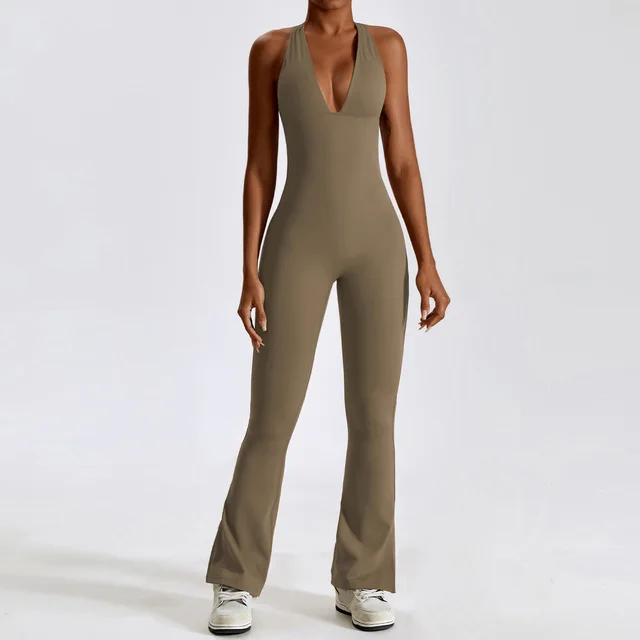 One-Piece Yoga Suit Belly Tightening Fitness Stretch Bodysuit Gym Push Up Sportswear Set