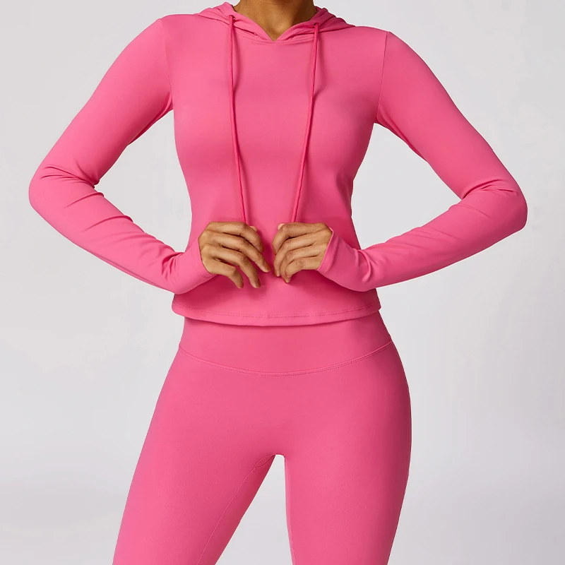 Quick-drying Yoga Hooded Sport Coat Women Workout Running Sportswear Jacket -Zieline