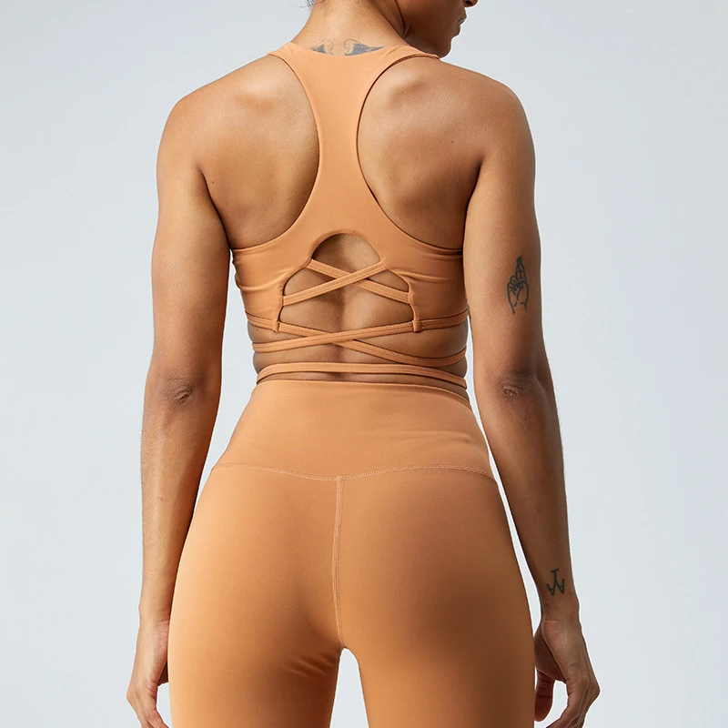 Shockproof Gym Top Women Train Yoga r Fitness Workout Back Cross Sports Bra -Zieline