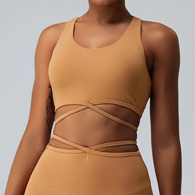 Shockproof Gym Top Women Train Yoga r Fitness Workout Back Cross Sports Bra -Zieline