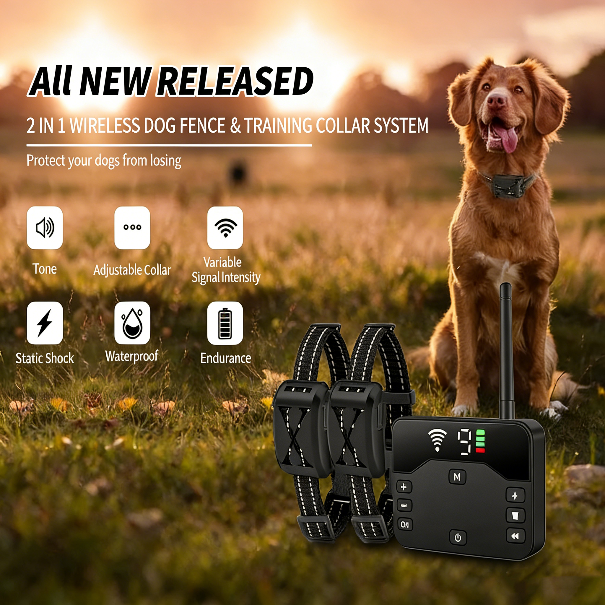 Wireless Dog Fence Wireless Boundary Containment System