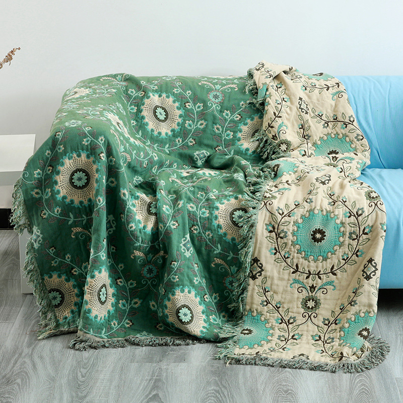 Reversible Scandinavian Bird Blanket 