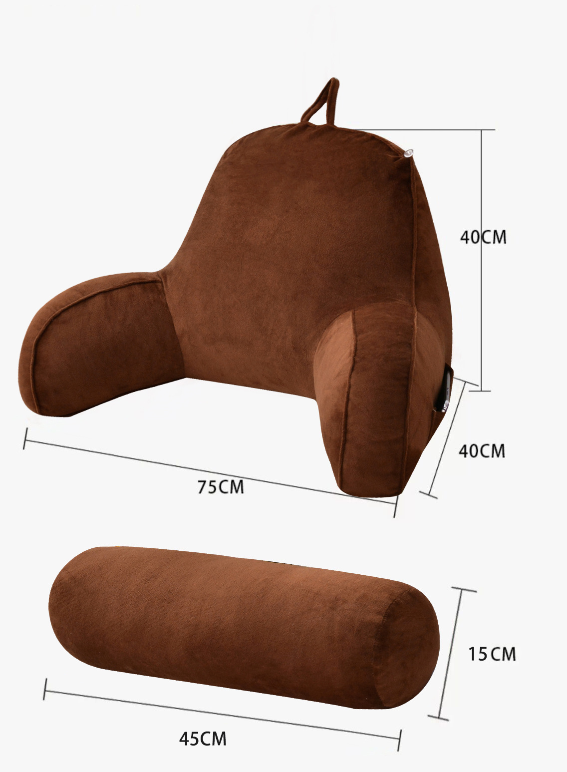 Reading Bed Pillow with Arms