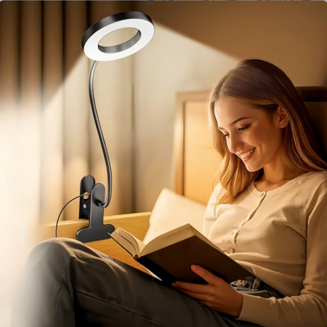 LED Reading Light with Clamp, Flexible Gooseneck Book Light for Kids