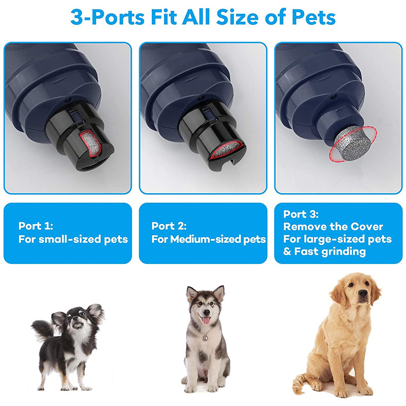 Electric Pet Dog Cat Quiet Nail Grinder Clipper Cutter Grooming Trimmer
