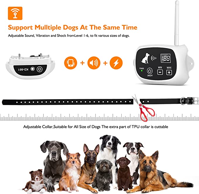 Wireless Dog Containment System，Wireless Dog Fence With Collar for All Sizes