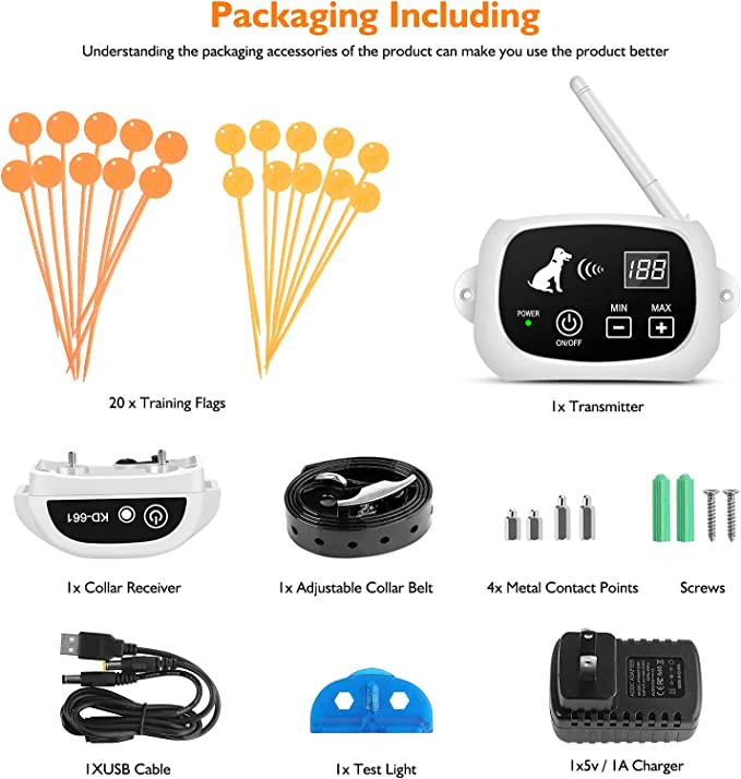 Wireless Dog Containment System，Wireless Dog Fence With Collar for All Sizes