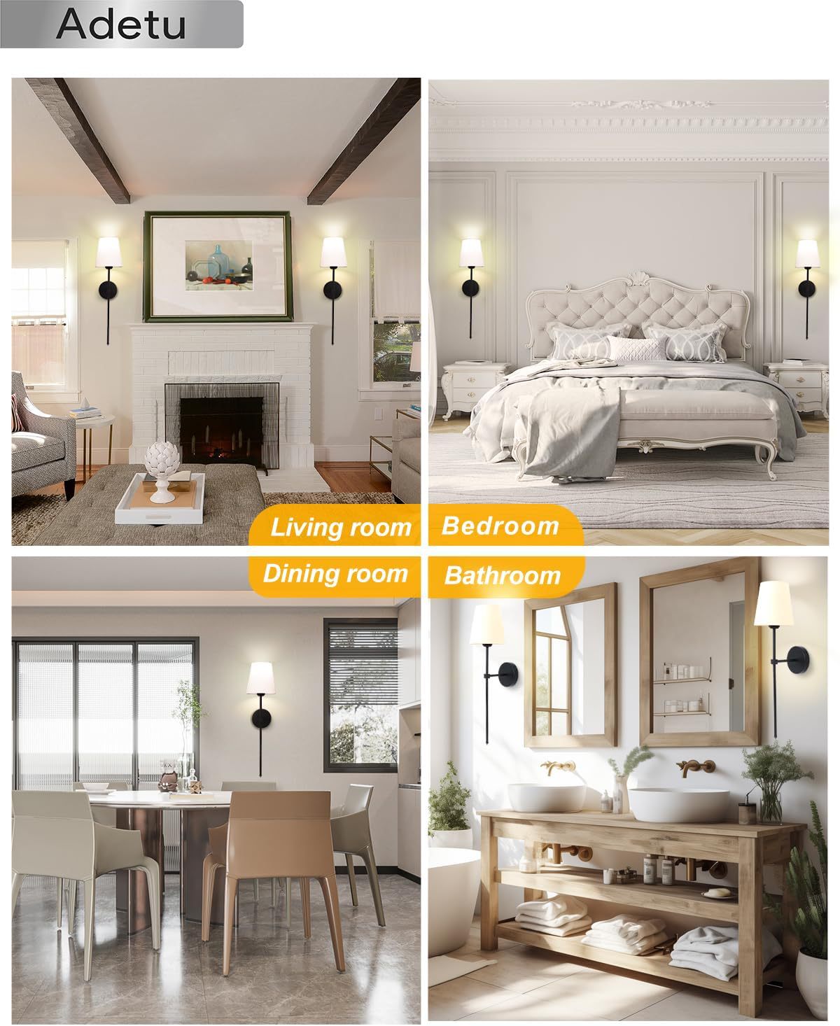 Wireless Wall Sconces with Remote