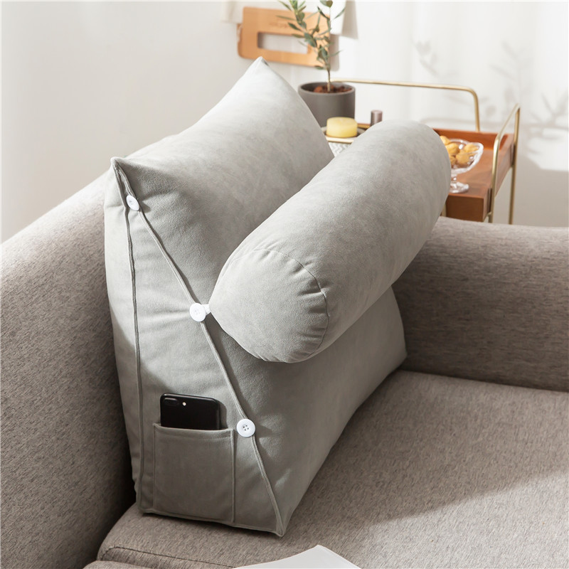 Triangle Reading Pillow Sofa Waist Cushion Pillow Soft Back Rest