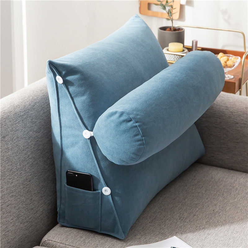 Triangle Reading Pillow Sofa Waist Cushion Pillow Soft Back Rest