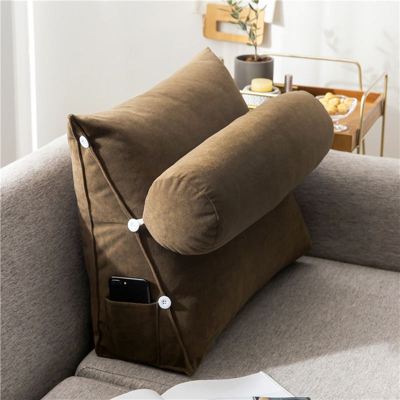 Triangle Reading Pillow Sofa Waist Cushion Pillow Soft Back Rest