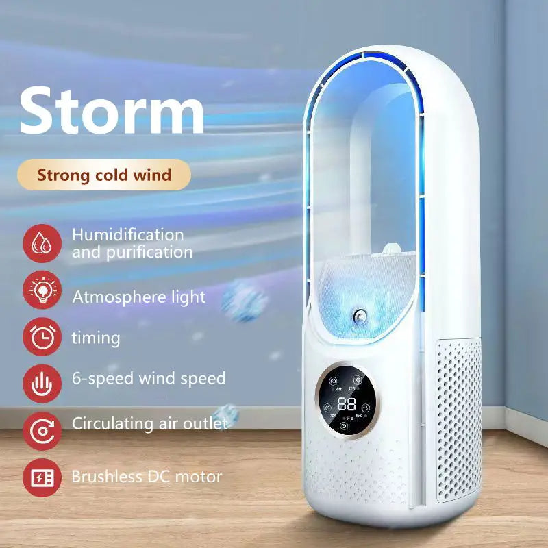 Stylish bladeless portable air conditioner for room or office