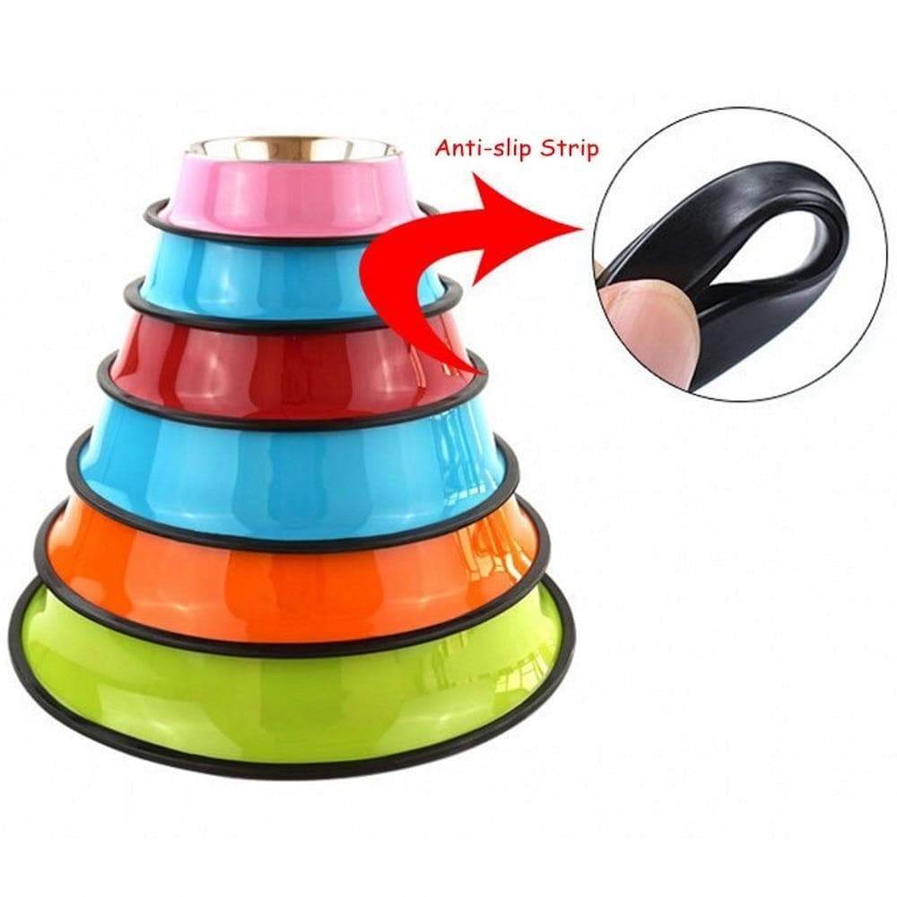 Dog Bowl Multi-Colored Stainless Steel