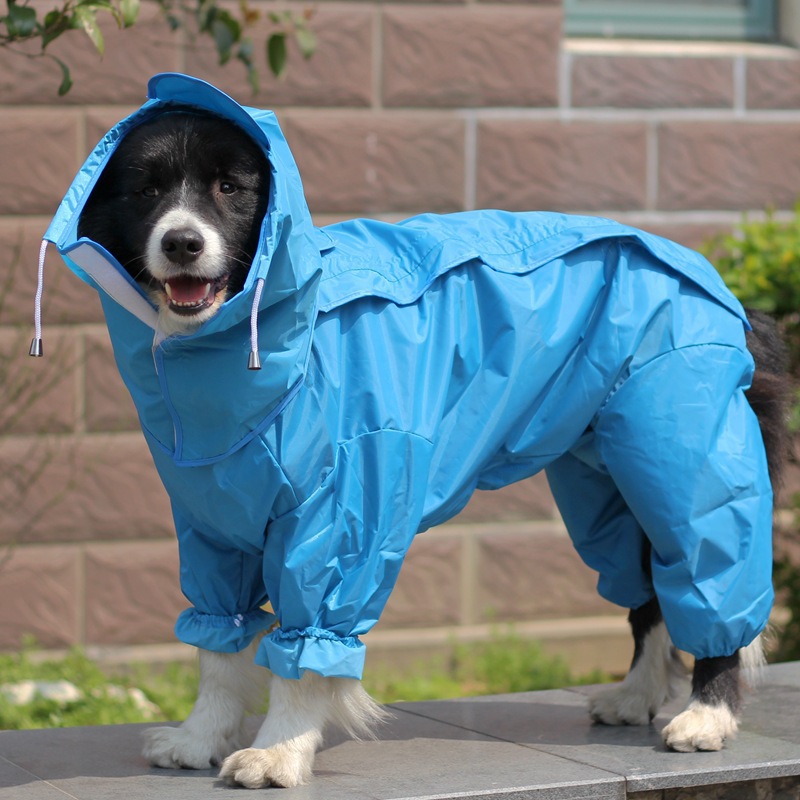 Pet Dog Raincoat Reflective Waterproof Zipper Clothes