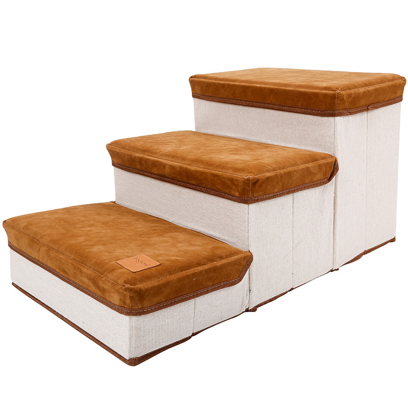 Premium Pet Fortable Steps with Storage and Lounge