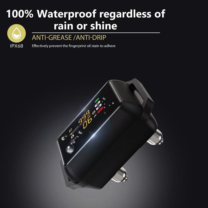 Intelligent Bark Collar, IP68 Waterproof Rechargeable Anti Bark Stop Bark Dog Collar with Beep Vibration Shock
