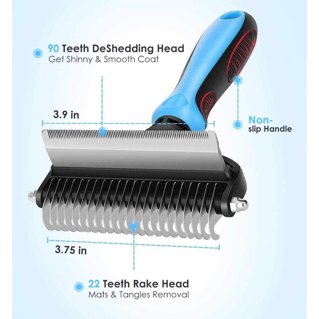 2 in 1 Pet Groomer Brush - Professional Stainless Steel