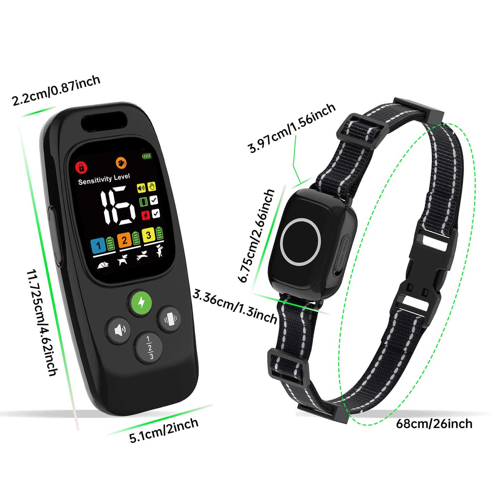 Dog Training Collar - 3-in-1 Bark Control