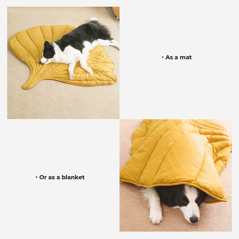 Leaf Shape Dog Blanket Washable Dog Mat
