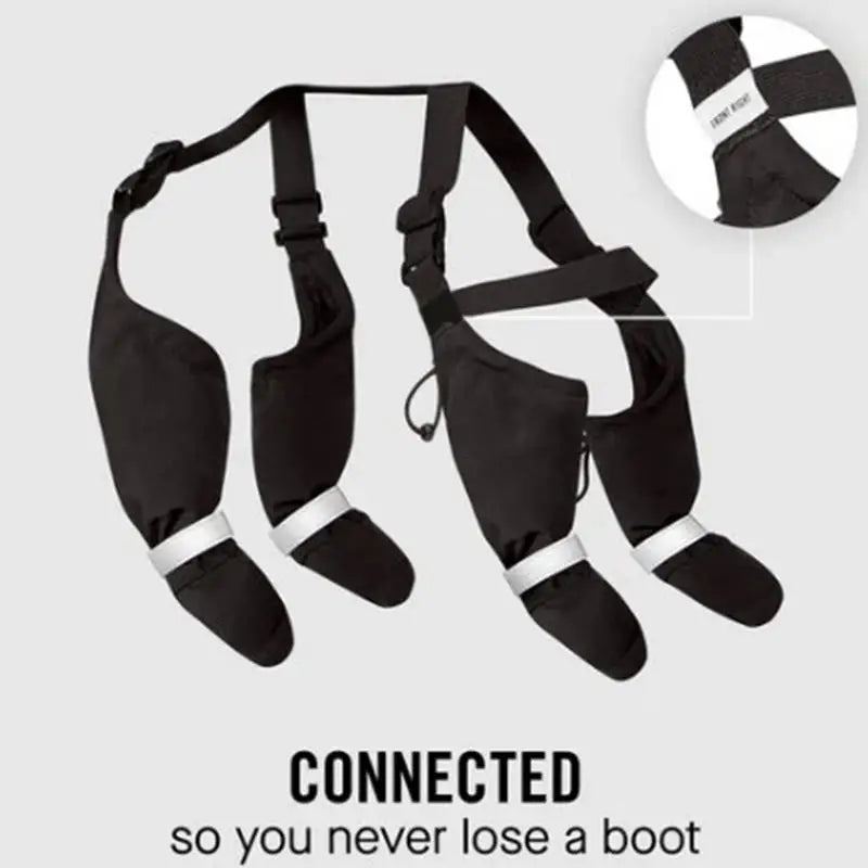 Reflective Dog Boots Shoes For Dogs Non-slip Pets Paws Protector Adjustable Walking Shoes Suspender Boots Outdoor Pet Sneakers