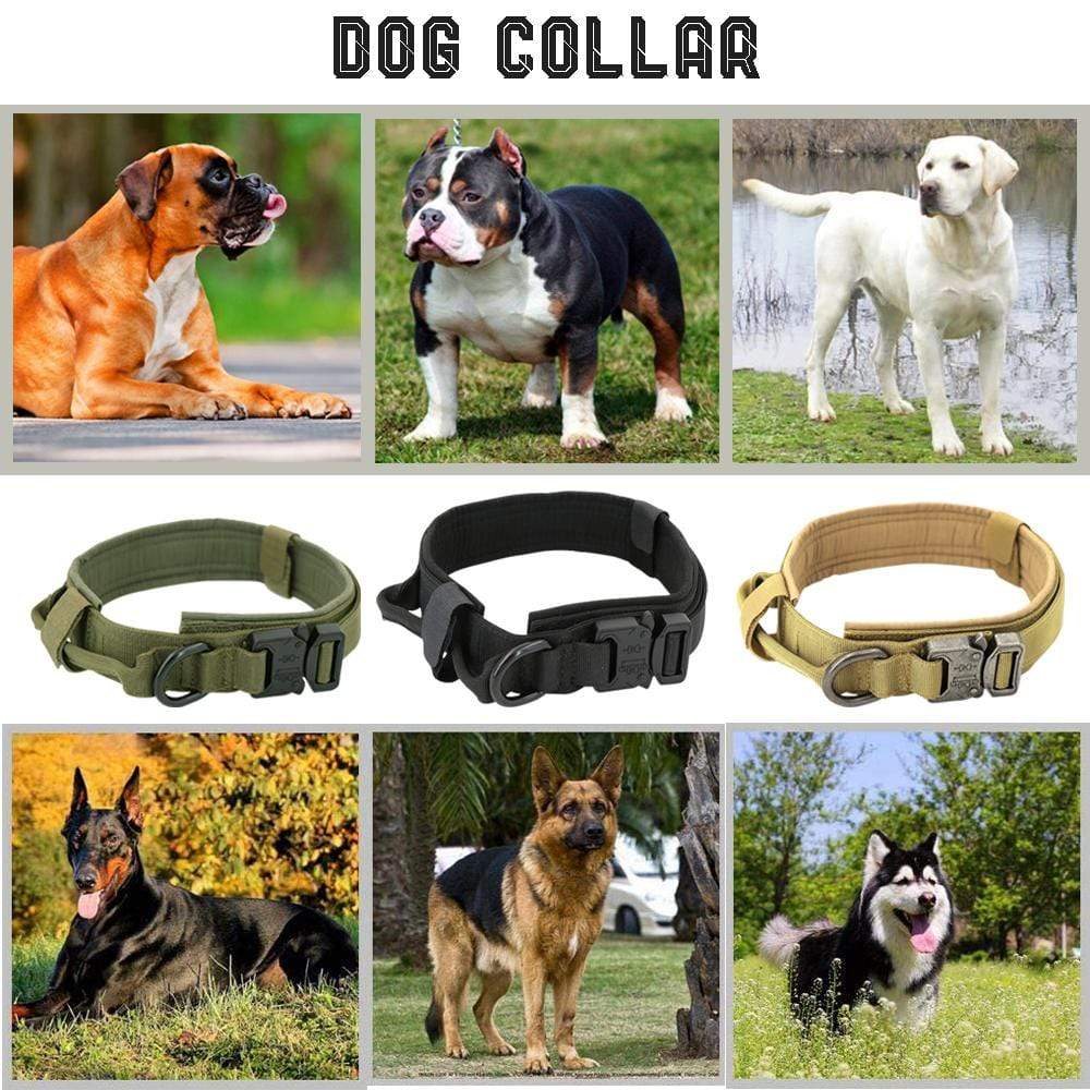 Heavy Duty Tactical dog collar with handle