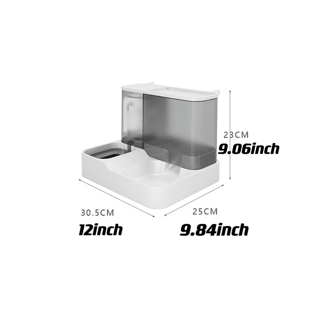 Large Capacity Cat Automatic Feeder Water Dispenser Wet and Dry Separation Dog Food Container Drinking Water Bowl Pet Supplies
