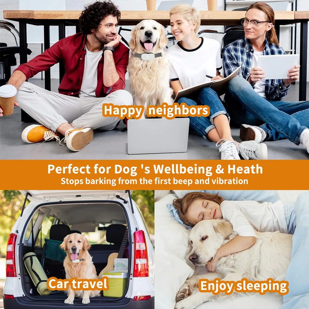 Rechargeable Electric Dog Training Collar | 500m Remote Control, Anti-Bark, LED, Pet Shock Collar for Dogs