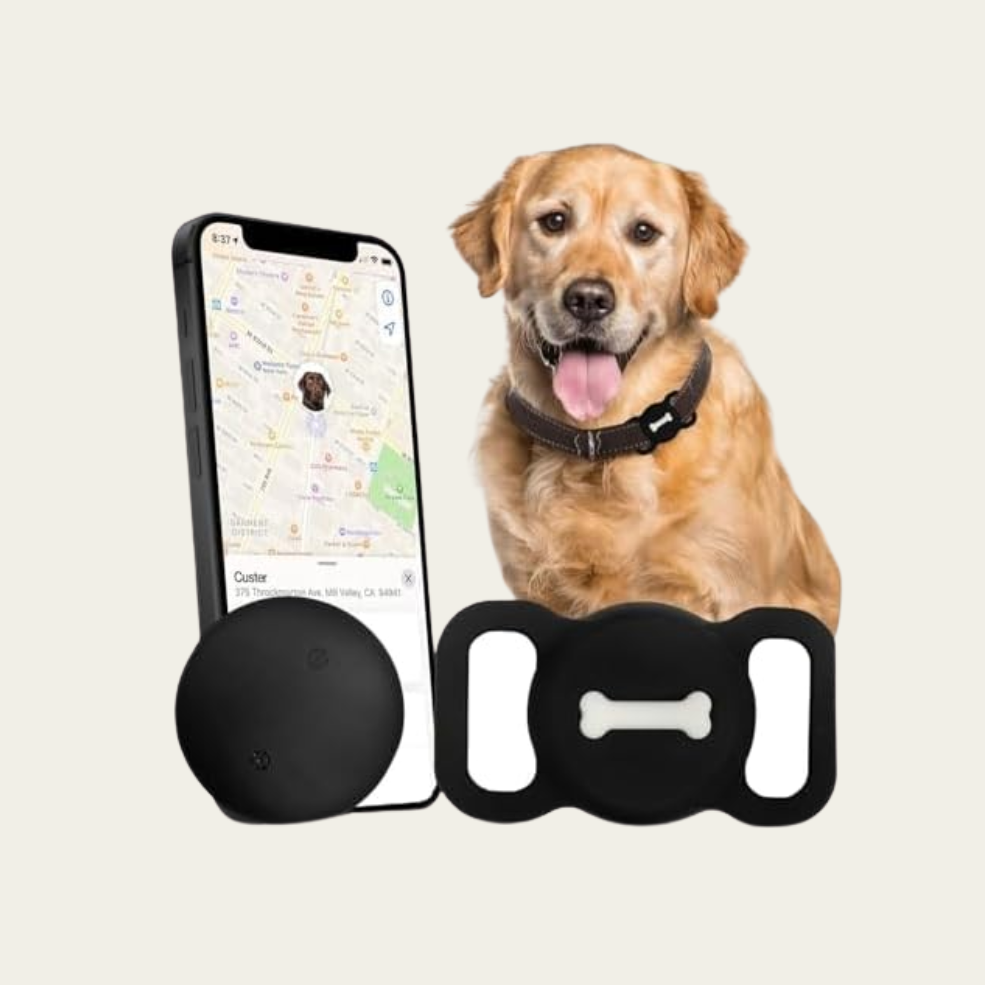 Smart Dog Tracker with Collar Holder