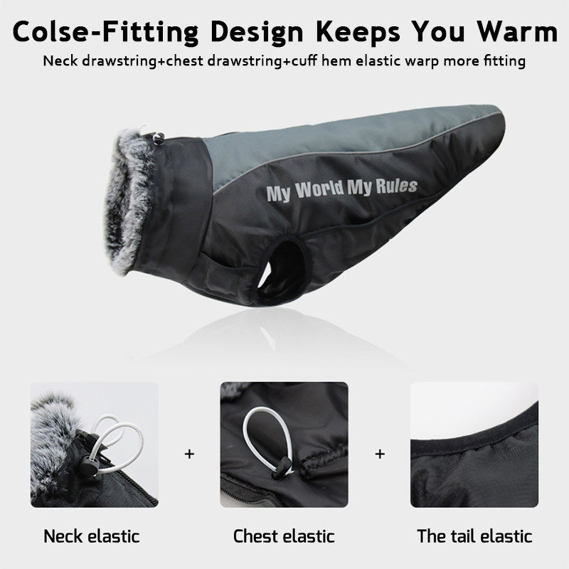 Waterproof Dog Jacket Harness for Cold Weather