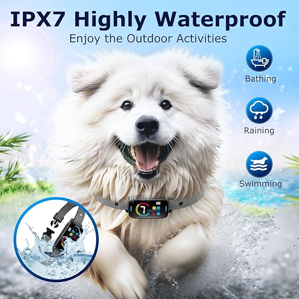 Ultrasonic Dog Bark Collar Deterrent Device，Bark Collar for Large Medium Dogs,