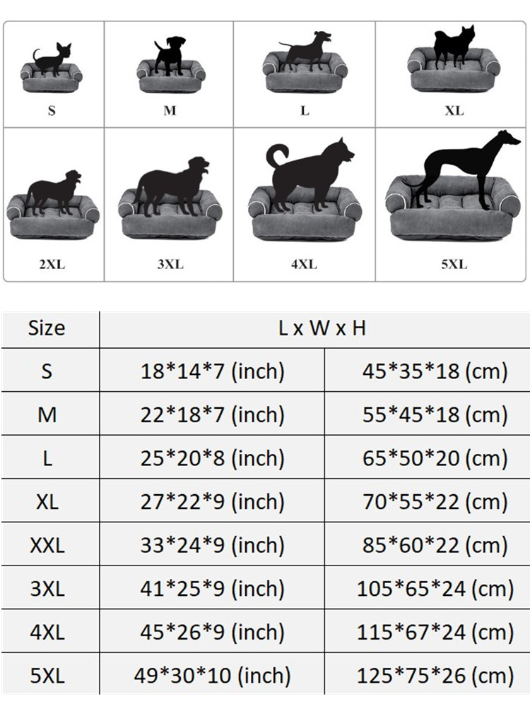 Luxury Large Dog Sofa Bed Comfort Bed Kennel Dog Cushion