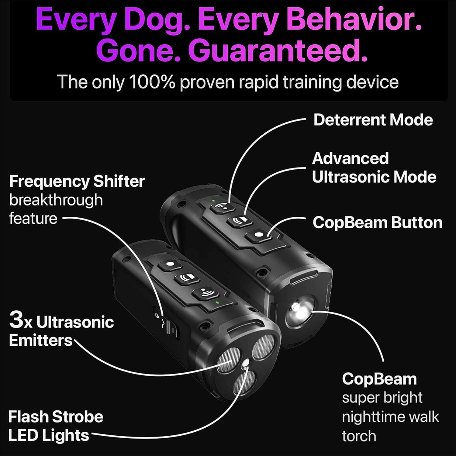 Anti Bark Device  - The Pro Rechargeable Ultrasonic Dog Trainer / Deterrent