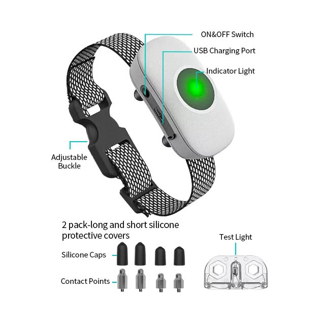 Dog Shock Collar and Remote - White - Effective Dog Training Device