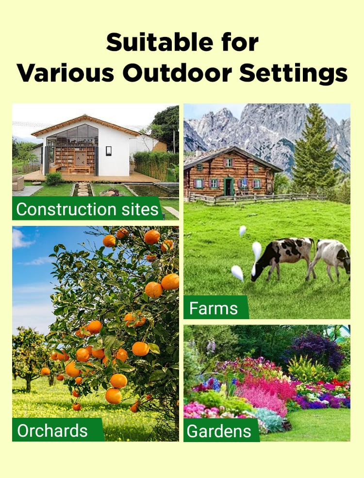 Beast Repellent Solar Warning Lights with Loud Volume