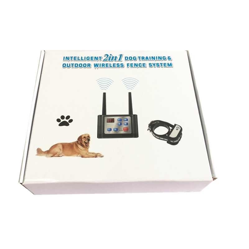 2-in-1 Wireless Dog Fence & Outdoor Training Collar, Dog Containment System