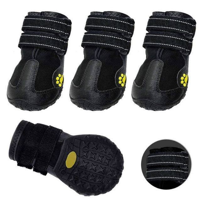 Non-Slip, Waterproof Rain and Winter Dog Boots x 4